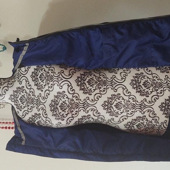 Guess Two Tone Winter Coat Blue/Black Med - Picture 8 of 16